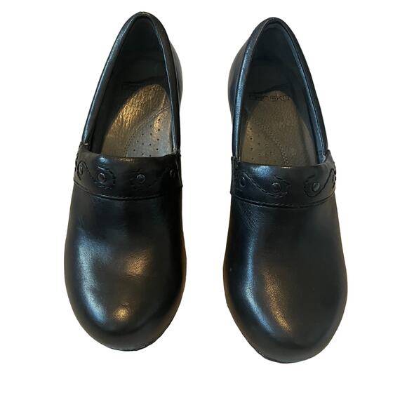 Dansko Black Heeled Clogs Size 36 - Picture 2 of 7
